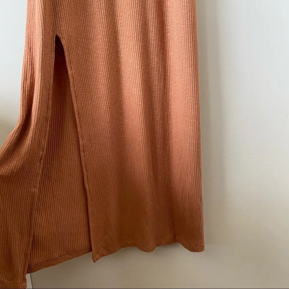 Nwot-z Supply Palisades Rib Dress Vintage Brown (Size:Medium) - Picture 10 of 13